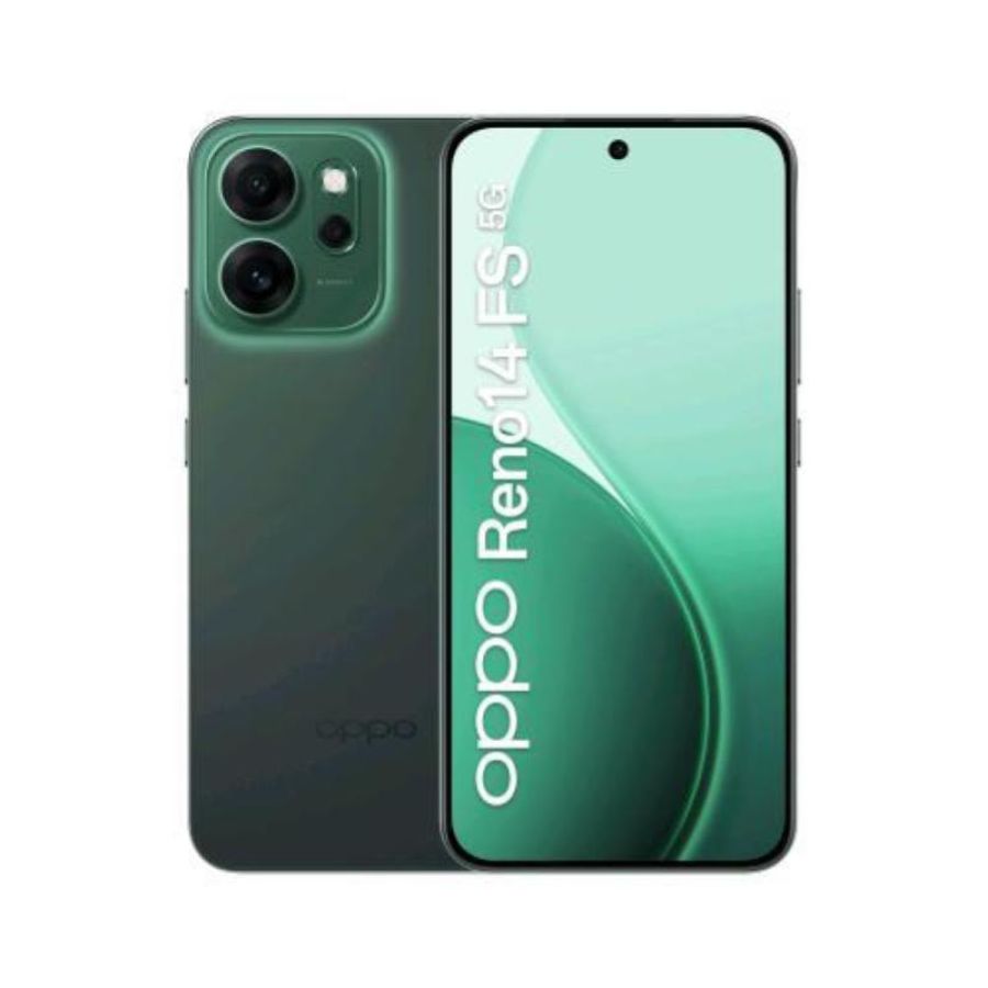 Oppo reno 14fs 5g dual sim 6.57 octa core 512gb ram 12gb 5g italia luminous green