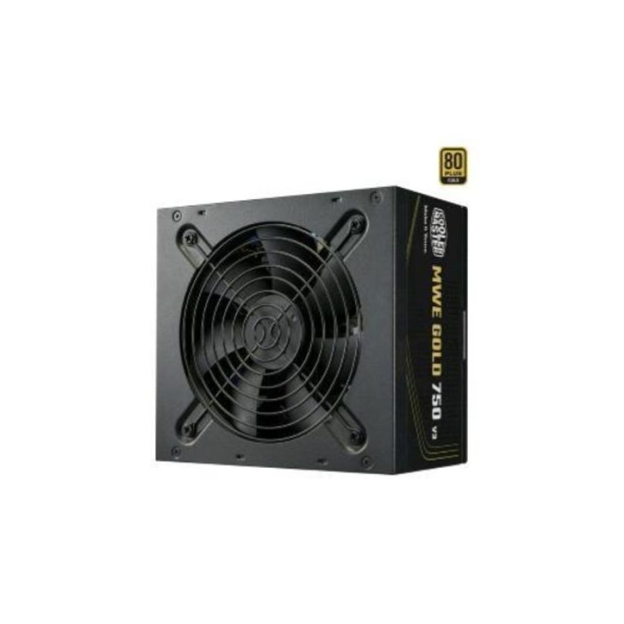 Cooler master alimentatore atx 750w coolermaster mwe gold v3 mpe-7506-acag-beu pfc-attivo 80+ 240vac non modulare fan120mm 140x150x86mm