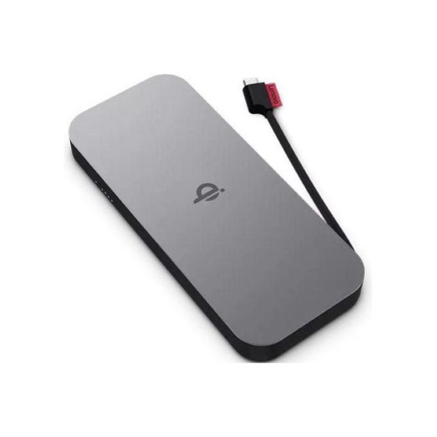 Lenovo go power bank 10000mah carica wireless nero