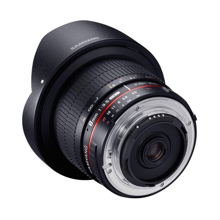 Samyang 8mm f3.5 umc fish-eye cs ii slr obiettivo ampio nero
