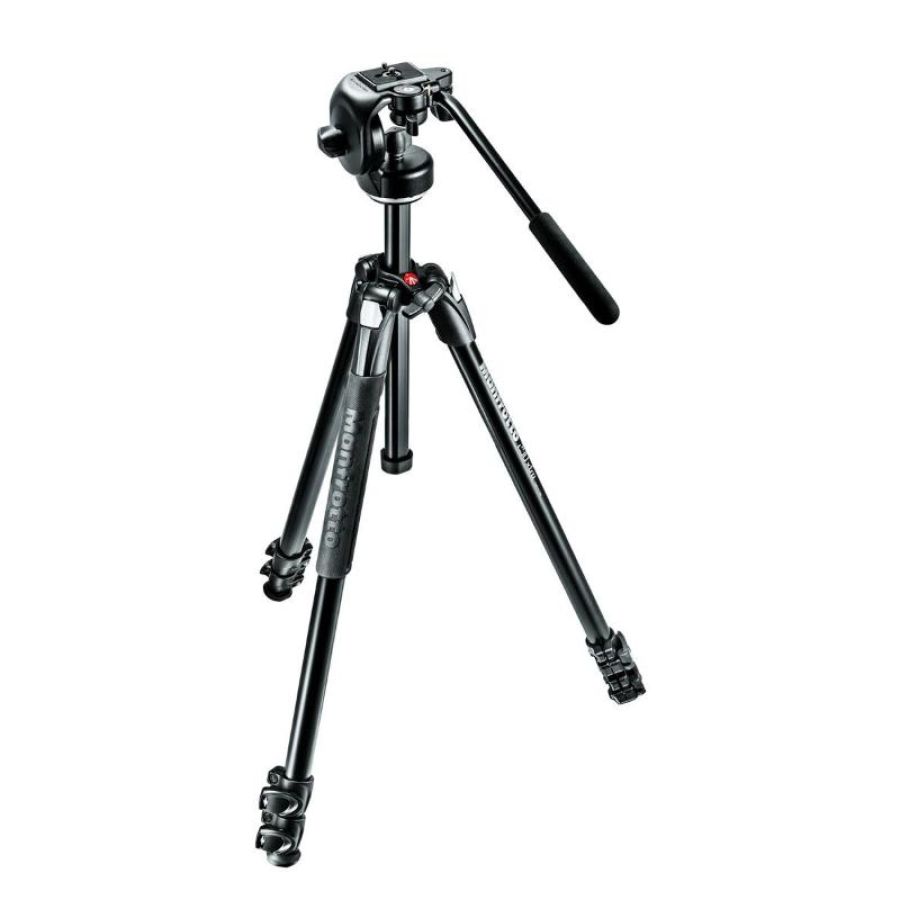Manfrotto 290 xtra kit treppiede fotocamere digitali/film 3 gamba/gambe nero
