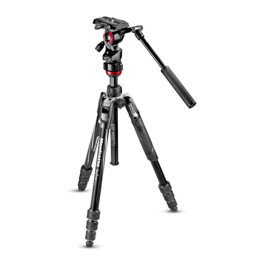 Manfrotto mvkbfrt-live treppiede fotocamere digitali/film 3 gamba/gambe nero, rosso, argento