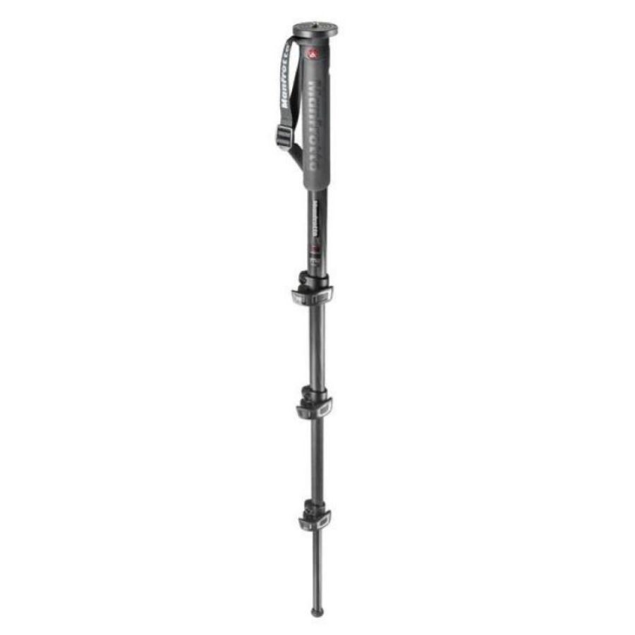 Manfrotto mpmxproc4 monopiede per fotocamera 1/4, 3/8\ fibra di carbonio nero