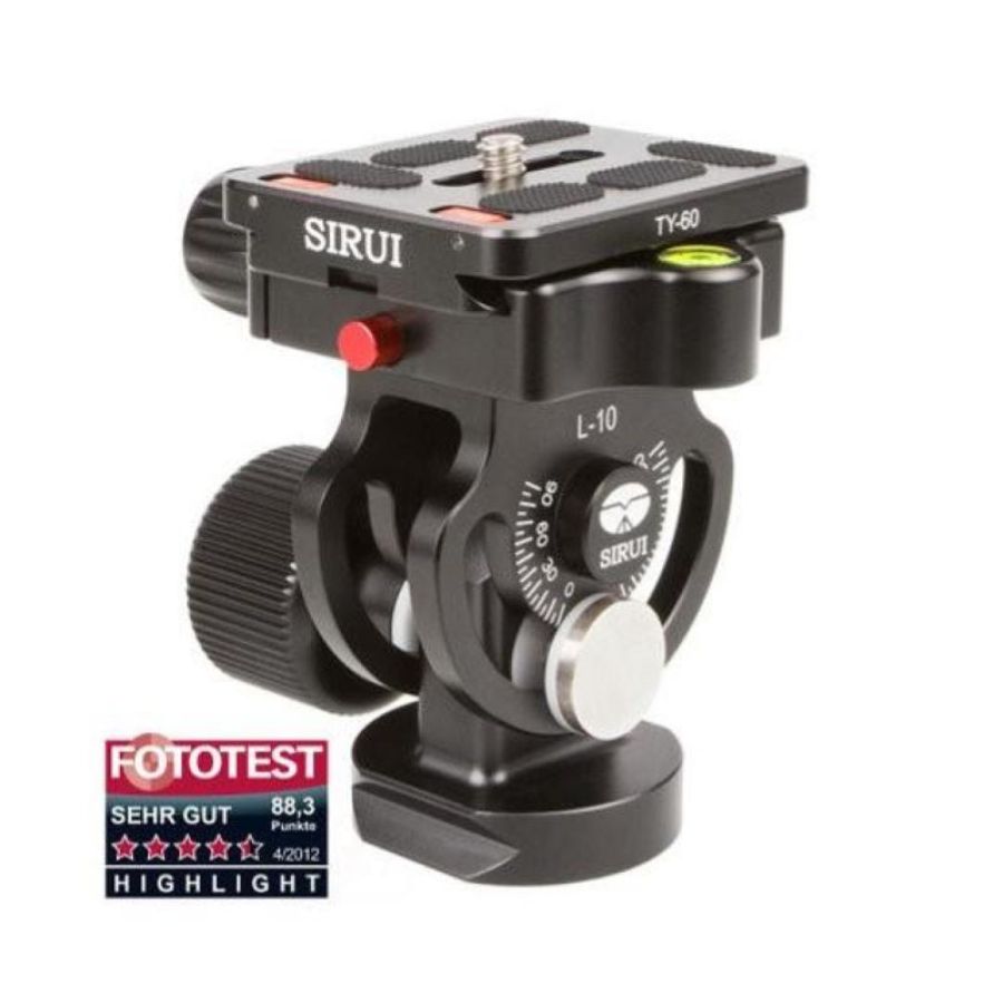 Sirui l-10 testa per treppiede nero alluminio 1/4\ pan