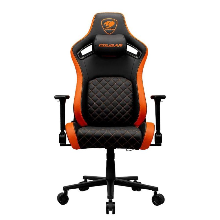Cougar gaming cgr-dfl sedia gaming imbottita nero/arancione