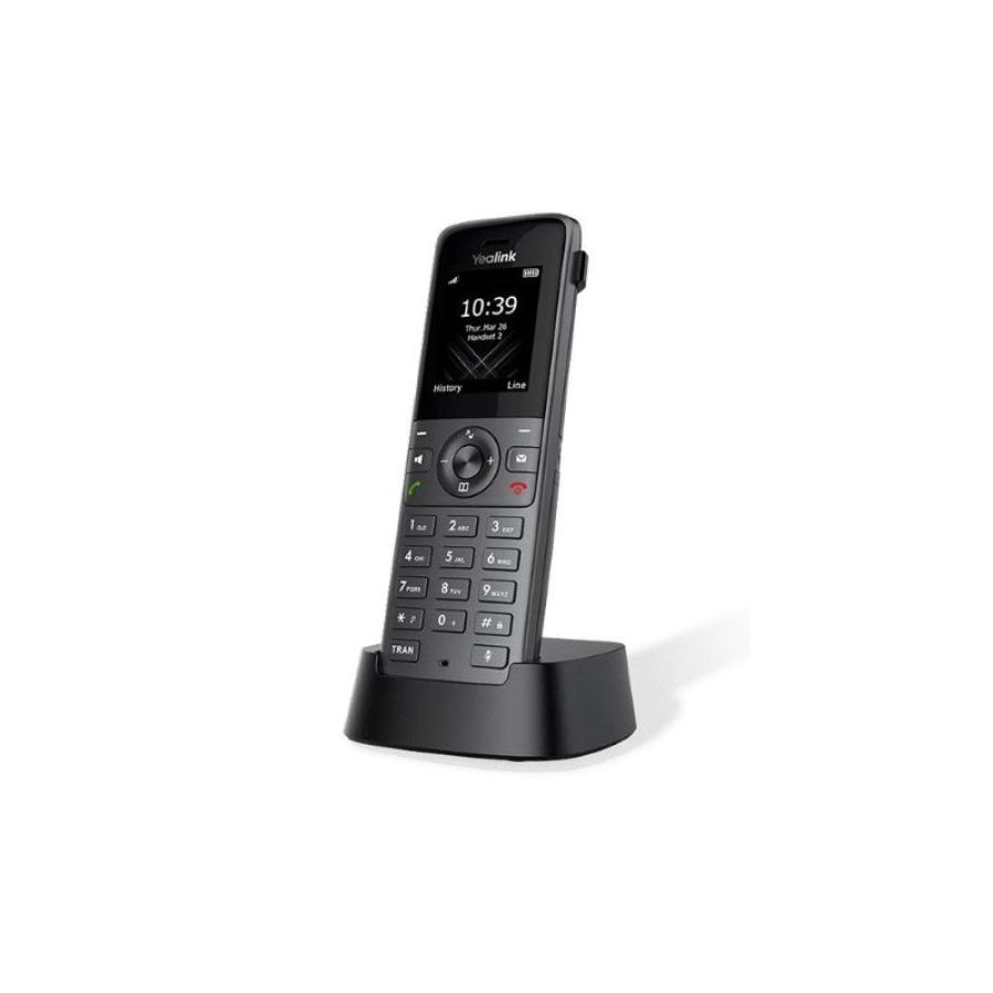 Yealink telefono cordless dect ip 10 account voip, 20 chiamate, display a colori, 35 ore in chiamate