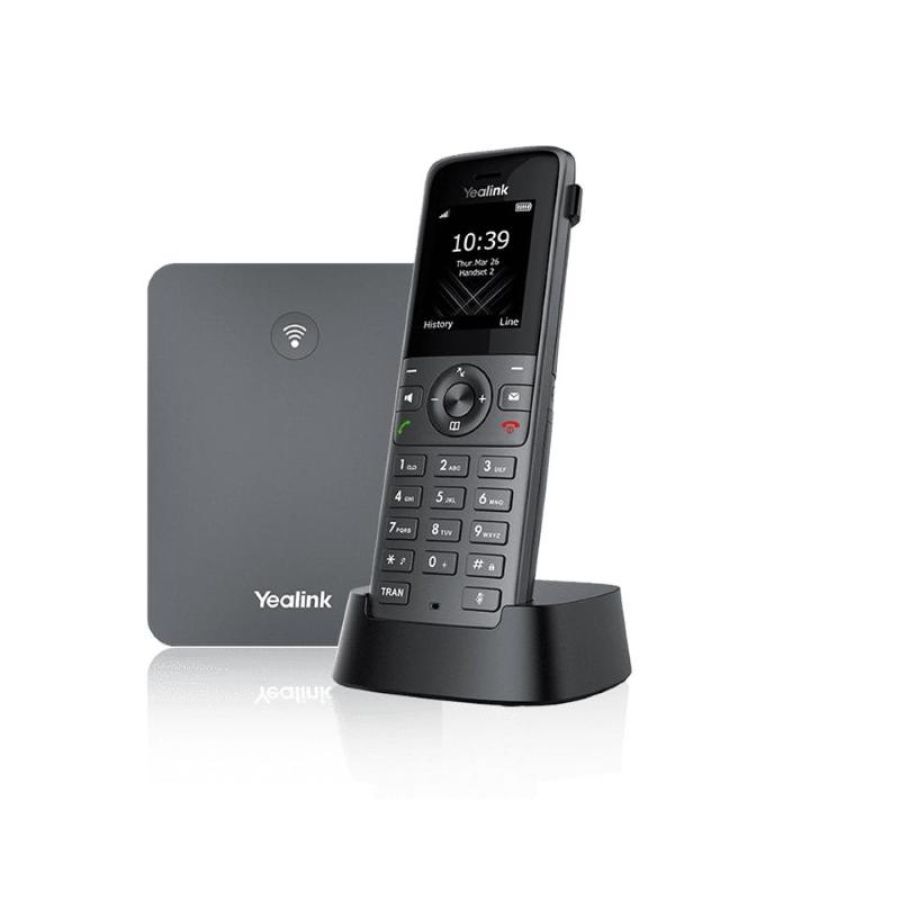 Yealink telefono cordless dect ip 8 account voip, 8 chiamate, display a colori, 35 ore in chiamate
