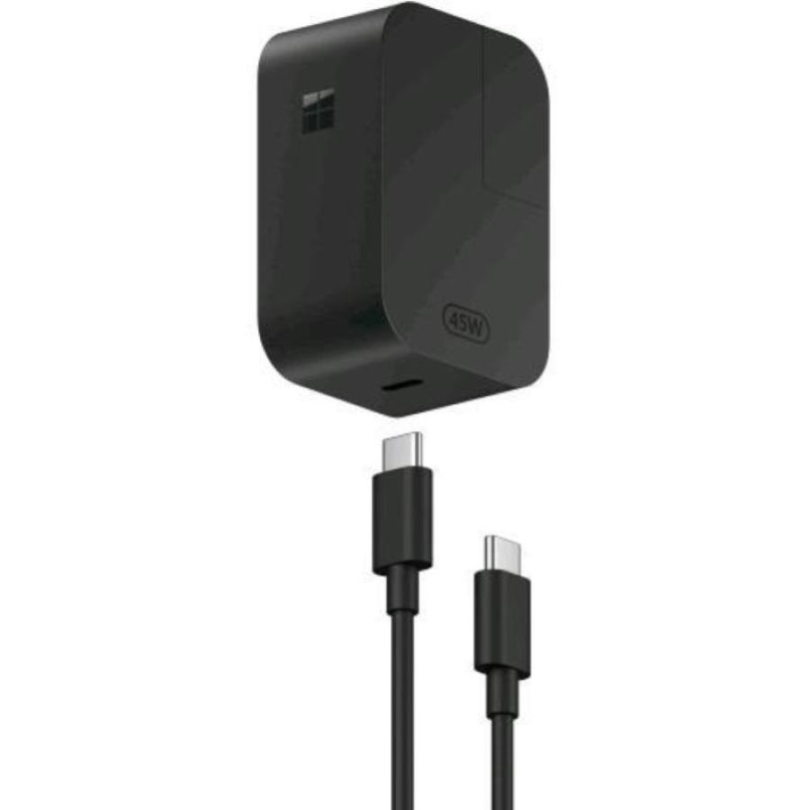 Microsoft surface 45w power supply usb-c wall charger black