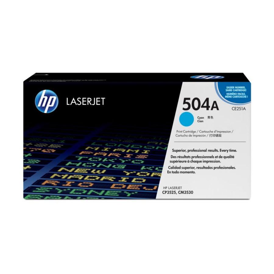 Hp cartuccia toner originale ciano laserjet 504a