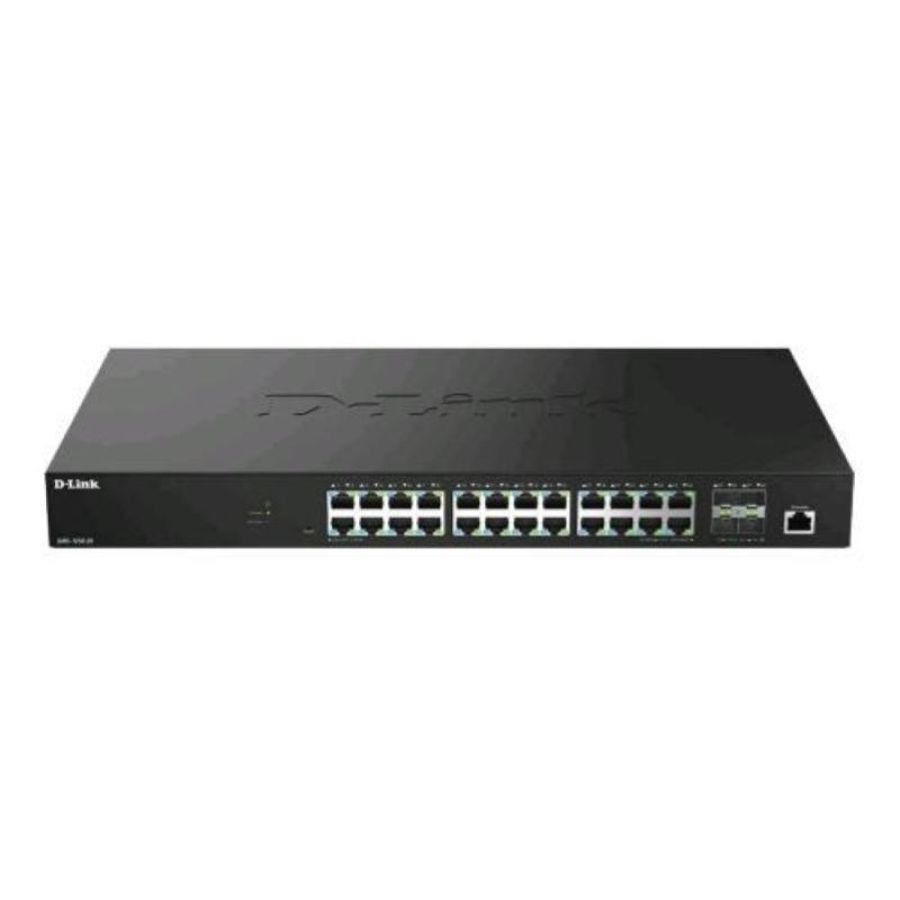 D-link dms-1250-28 switch di rete gestito l2+ 28 porte - 24 x 10/100/1000/2.5g + 4 x 10 gigabit sfp+ desktop
