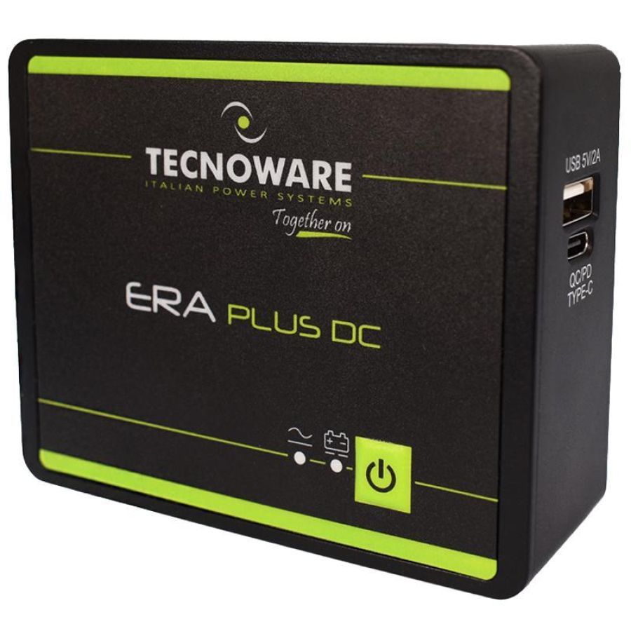 Tecnoware ups era plus dc (fgcerapldc253c) - ups 25w usb-c - autonomia fino a 240 minuti