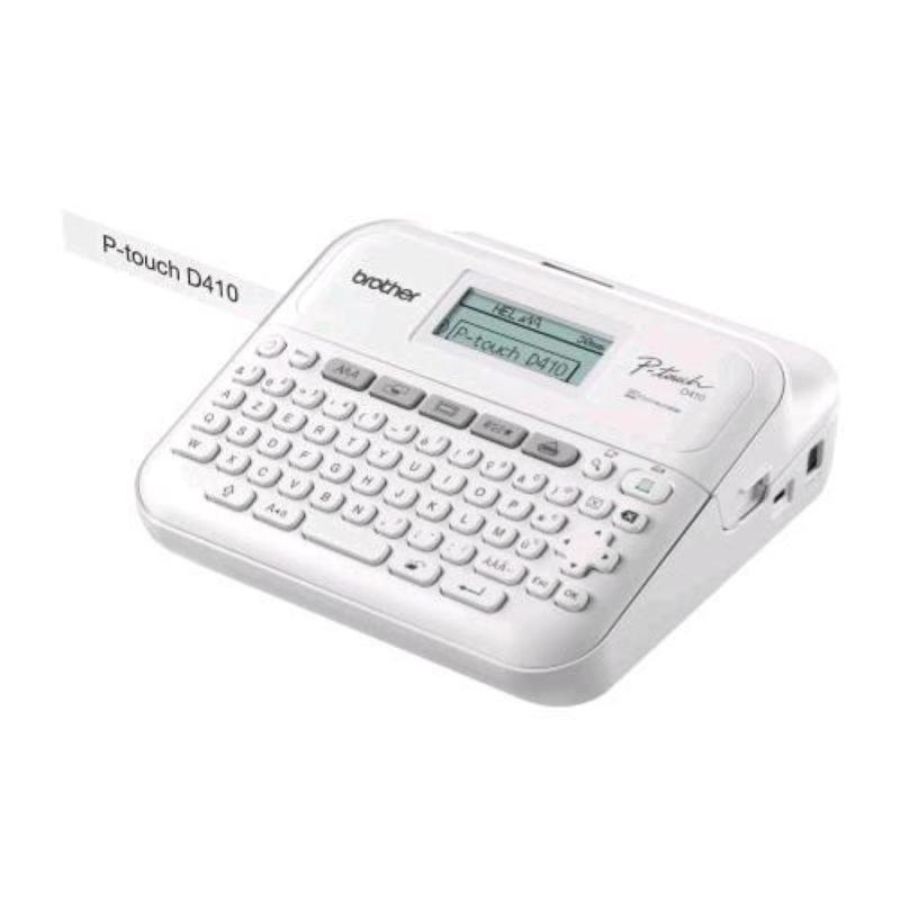 Brother p-touch d410 etichettatrice per casa e ufficio fino a 18mm velocita di stampa fino a 20 mm/sec bianco