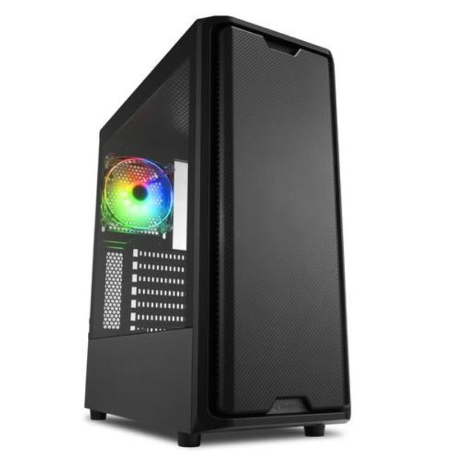 Sharkoon case sk3 rgb atx 7 slot espansione, pannello frontale vetro temperato, 2 porte, 3xusb2.0/3.