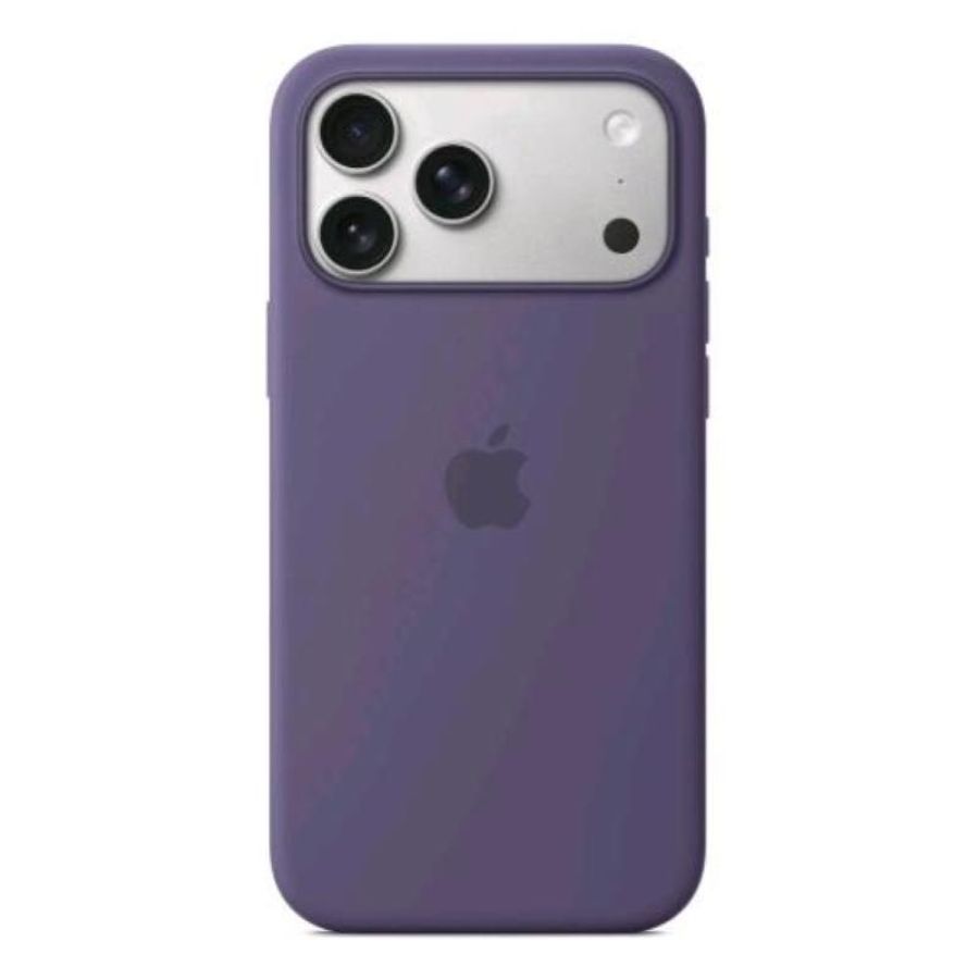 Apple iphone 17 pro max custodia in silicone magsafe purple fog