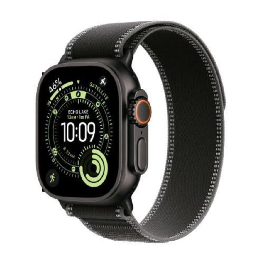 Apple watch ultra 3 gps + cellular 5g cassa 49mm in titanio nero con alpine loop terra cotta - s/m