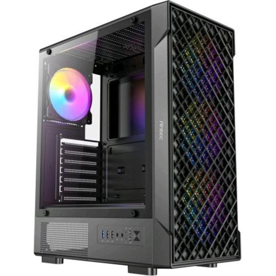 Antec vx-320 argb case midi tower vetro temperato no-power atx/matx/mini-itx