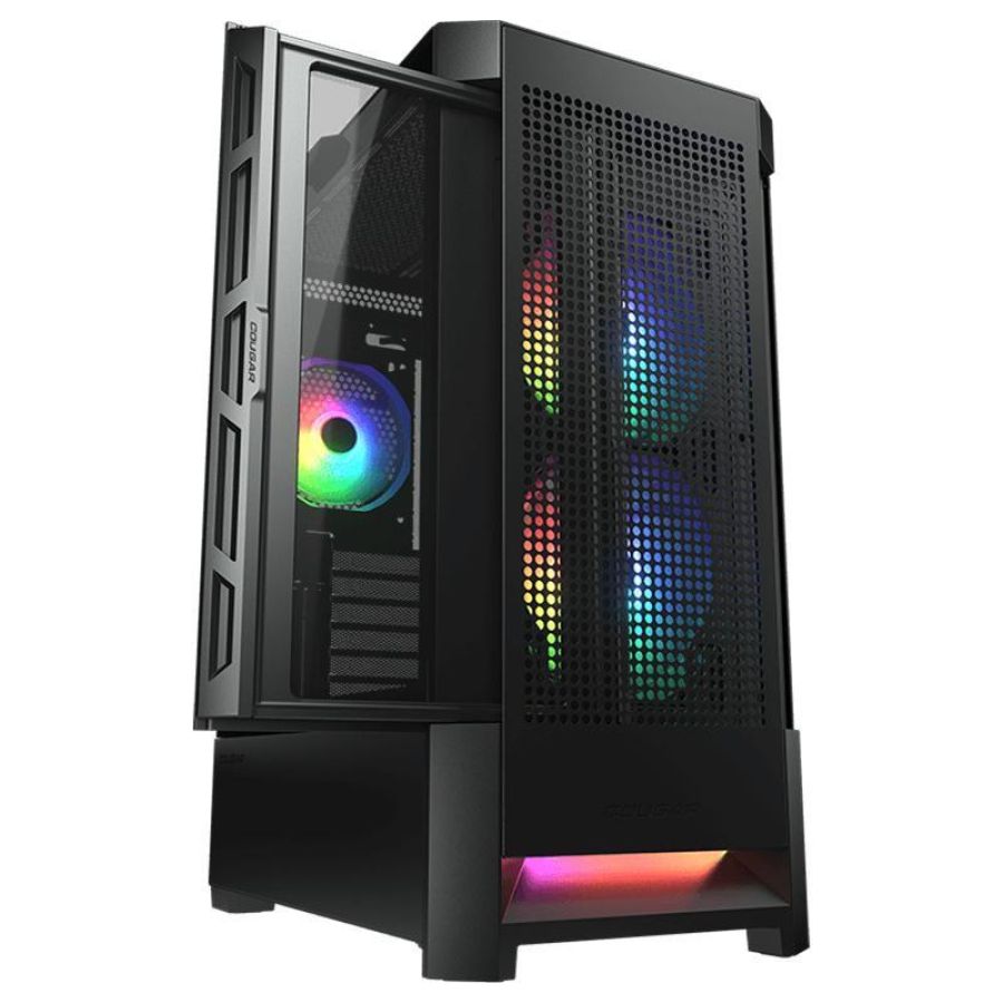 Cougar airface rgb - pc case mid tower - ventola rgb 2*140+120mm + ctrl