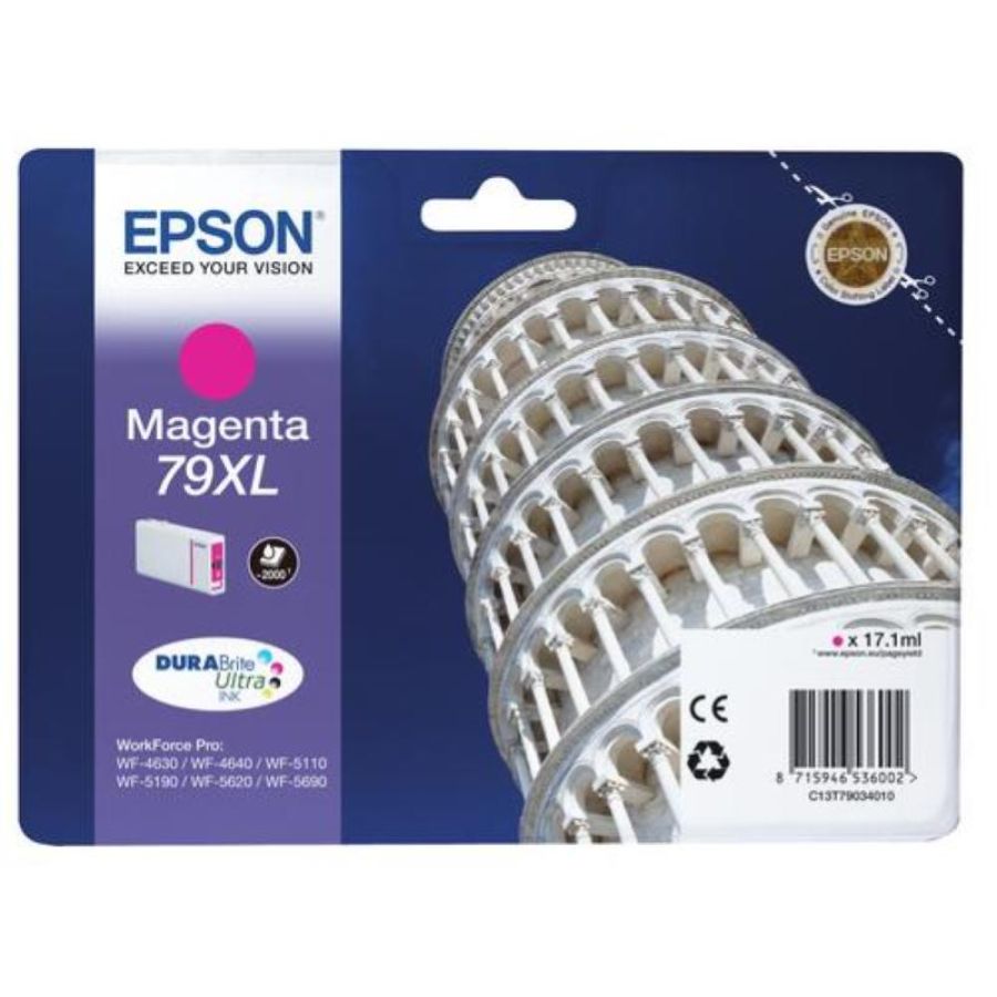 Epson cart ink magenta xl per wf-5620 serie torre di pisa