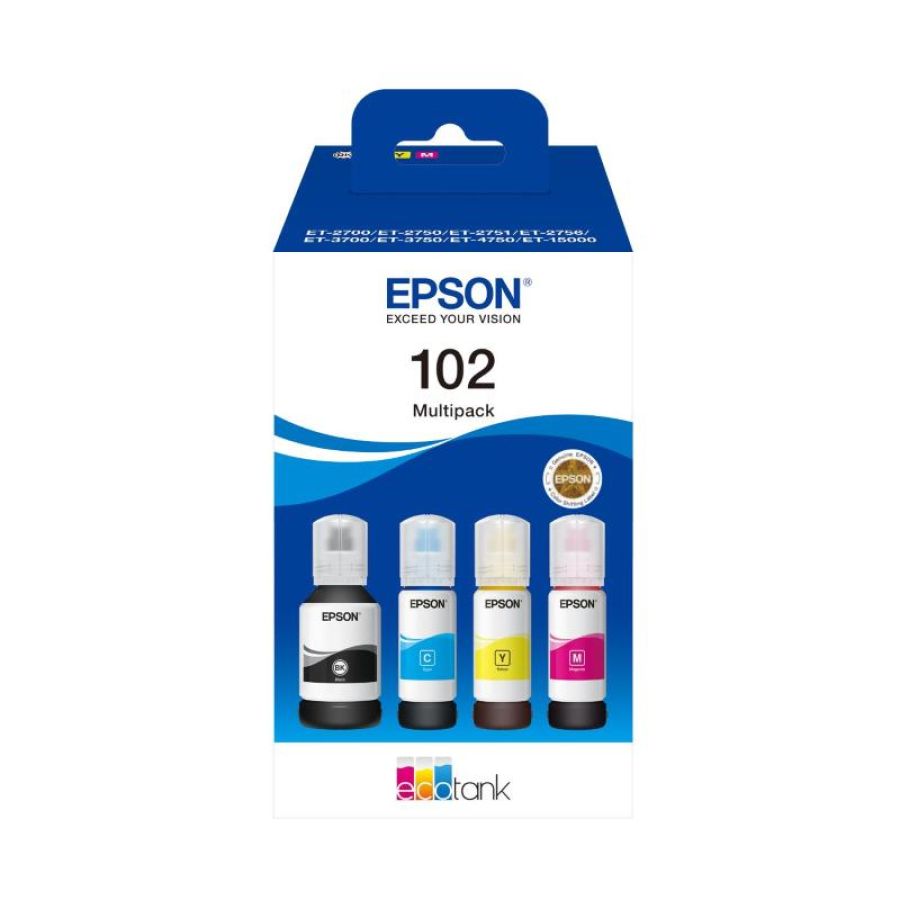 Epson flacone econtank multipack 102, 4 colori