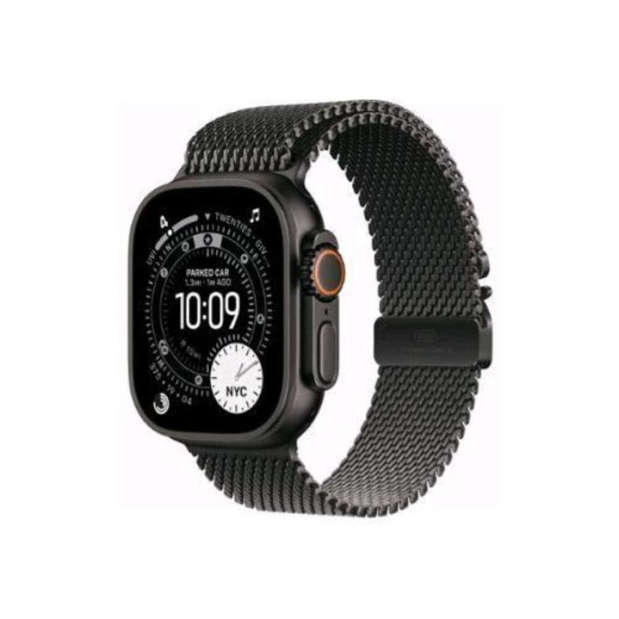 Ap ultra 3 gps + cellular 49mm black titanium case with black titanium milanese loop - medium