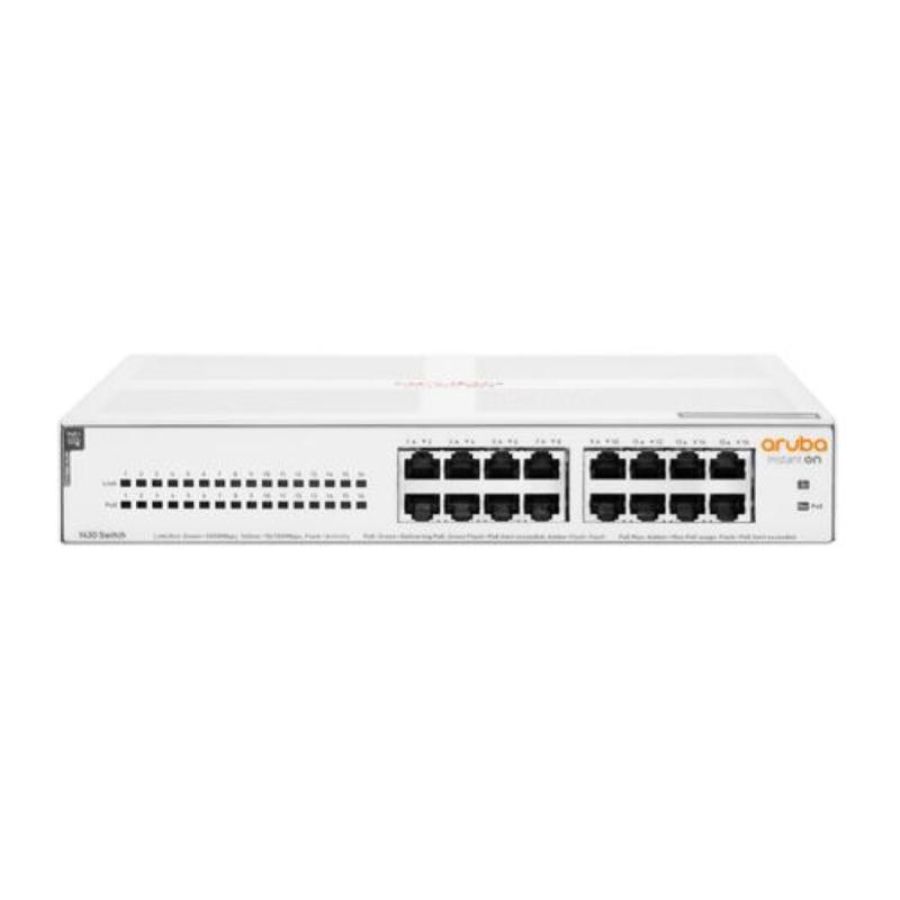 Hpe switch aruba istant on r8r48a unmanaged 16 porte poe