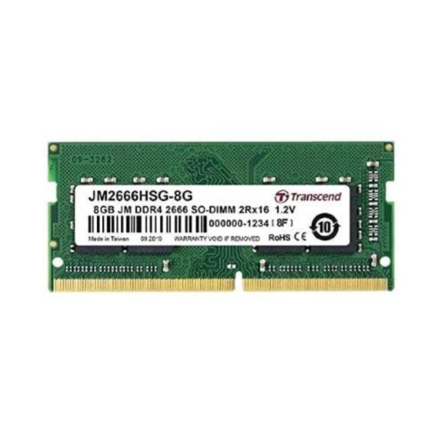 Transcend jm2666hsg-8g memoria ram 8gb 2.666mhz tipologia so-dimm tecnologia ddr4