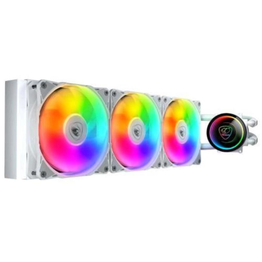 Cougar poseidon elite argb 360 white cpu liquid cooler intel 1851/1700 amd am5/am4