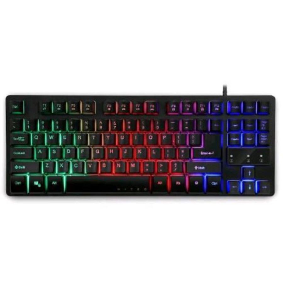 Acer nitro keyboard tkl tastiera gaming usb illuminata con 3 zone -4 livelli di luminosita` e 3 modalita` preimpostate anti-ghosting