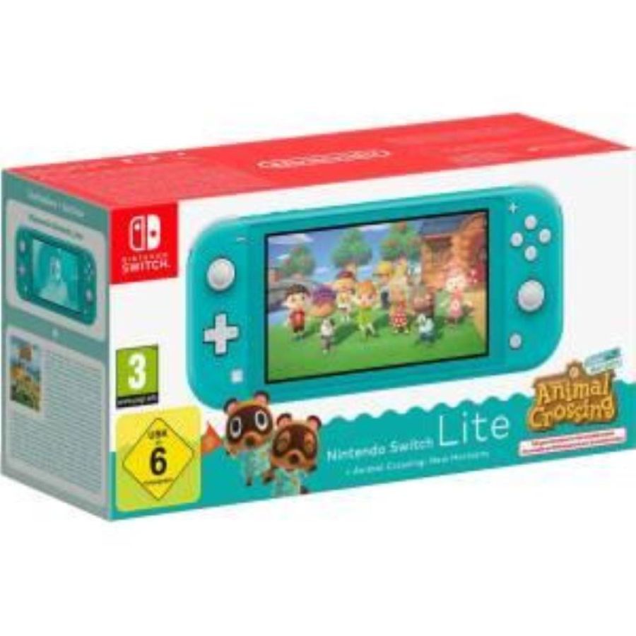 Switch lite console animal crossing turquoise