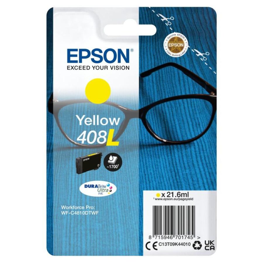 Epson singlepack yellow 408l durabrite ultra ink