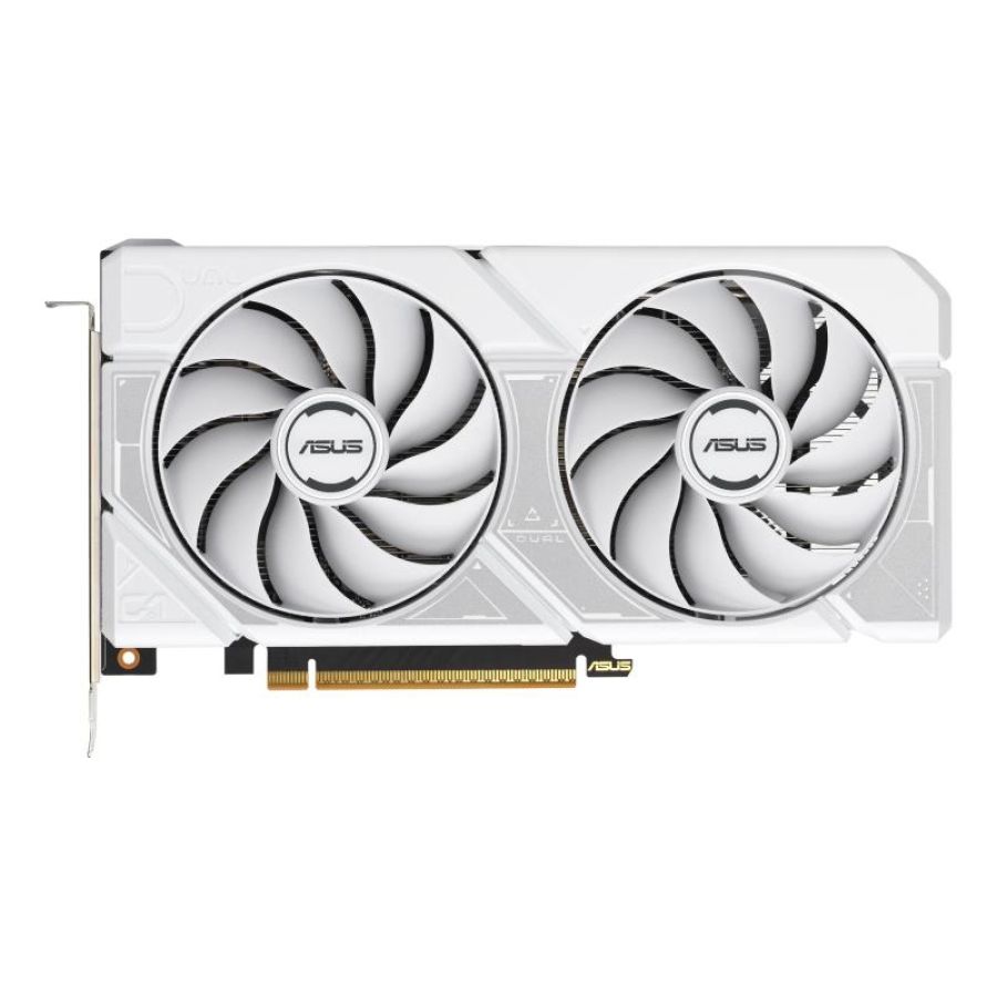 Asustek svga asus dual-rtx5060-o8g-white nvidia 8gbddr7 128bit 2565mhz-o.c. pcie5.0 1xhdmi 3xdp 7680x4320 2,5slot bianca 90yv0n15-m0na00