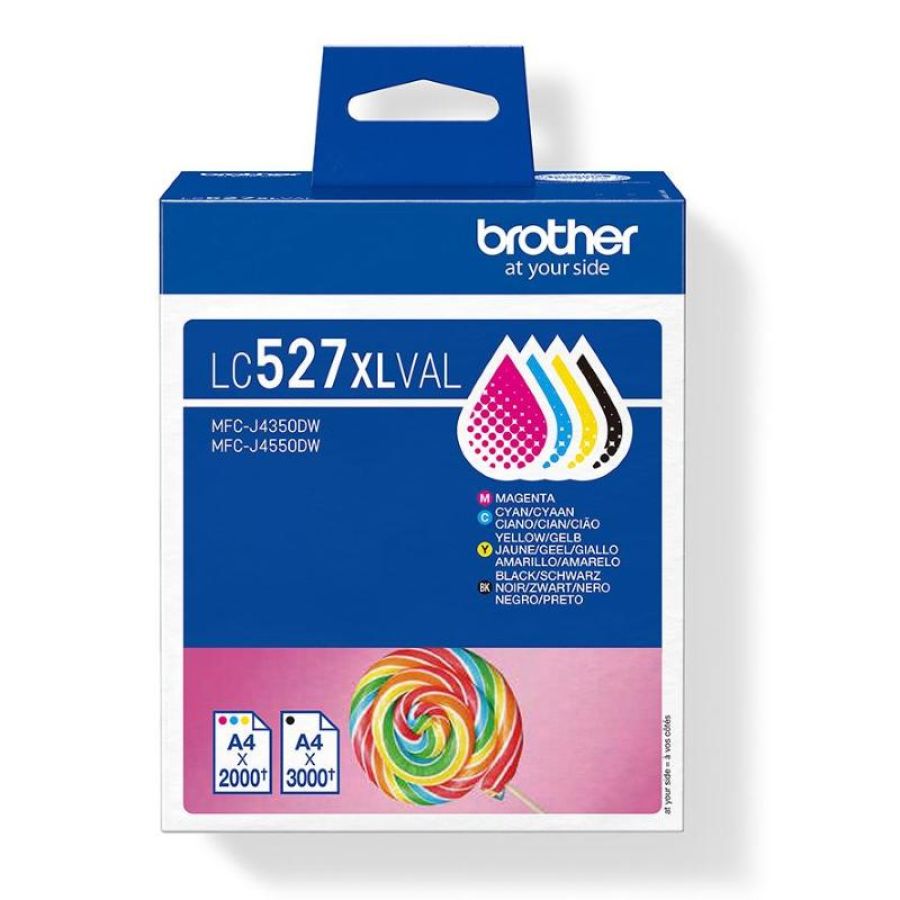 Brother lc527xlval cartuccia d\`inchiostro 4 pz originale resa elevata (xl) nero, ciano, magenta, giallo