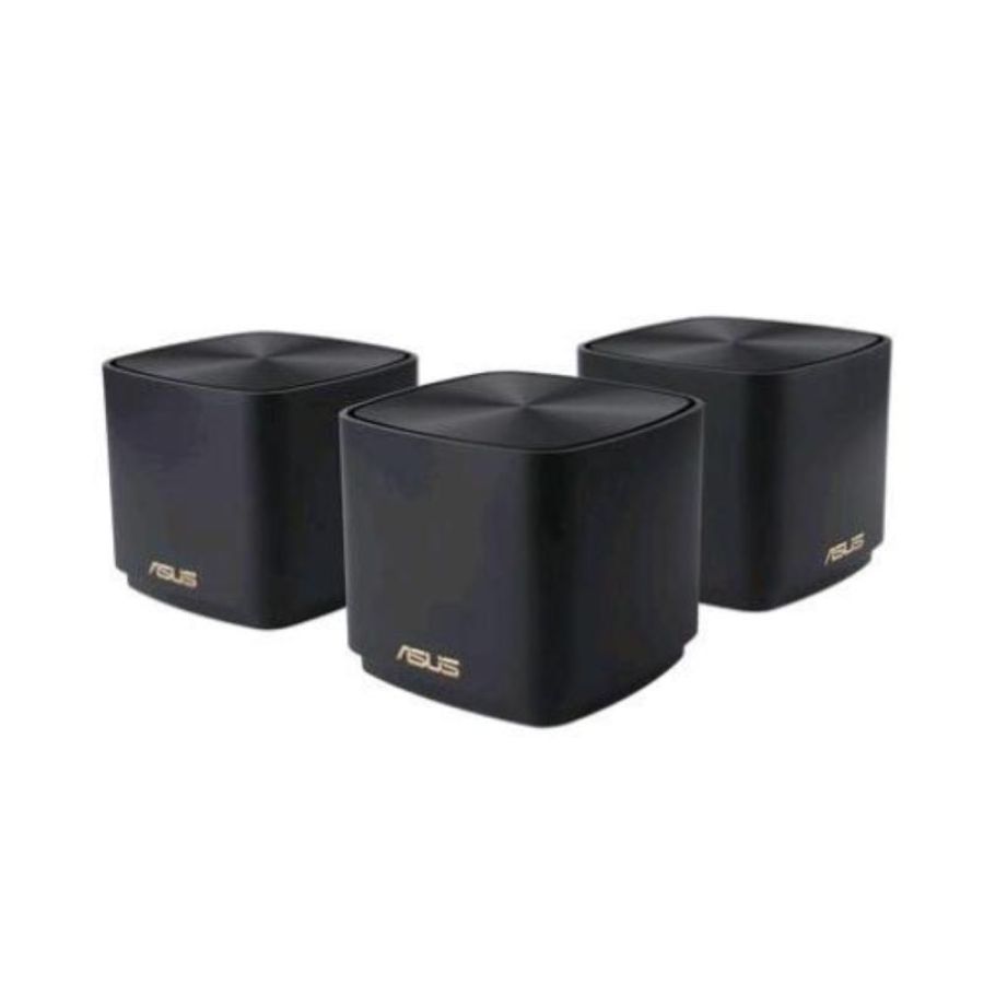 Asus zenwifi xd4 plus (b-3-pk) router mesh da interno dual-band wi-fi 6 ip statico 3 pz. black