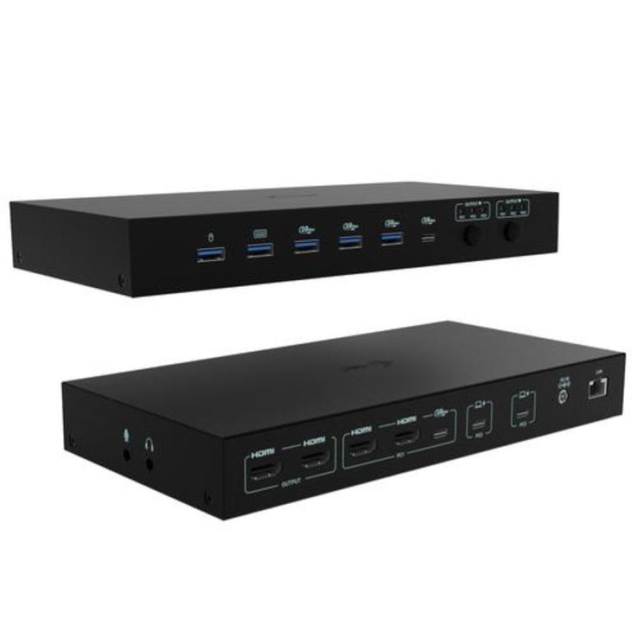 I-tec docking station usb-c kvm per 3 hosts, dual display, power delivery 1x 92w/2x 65w