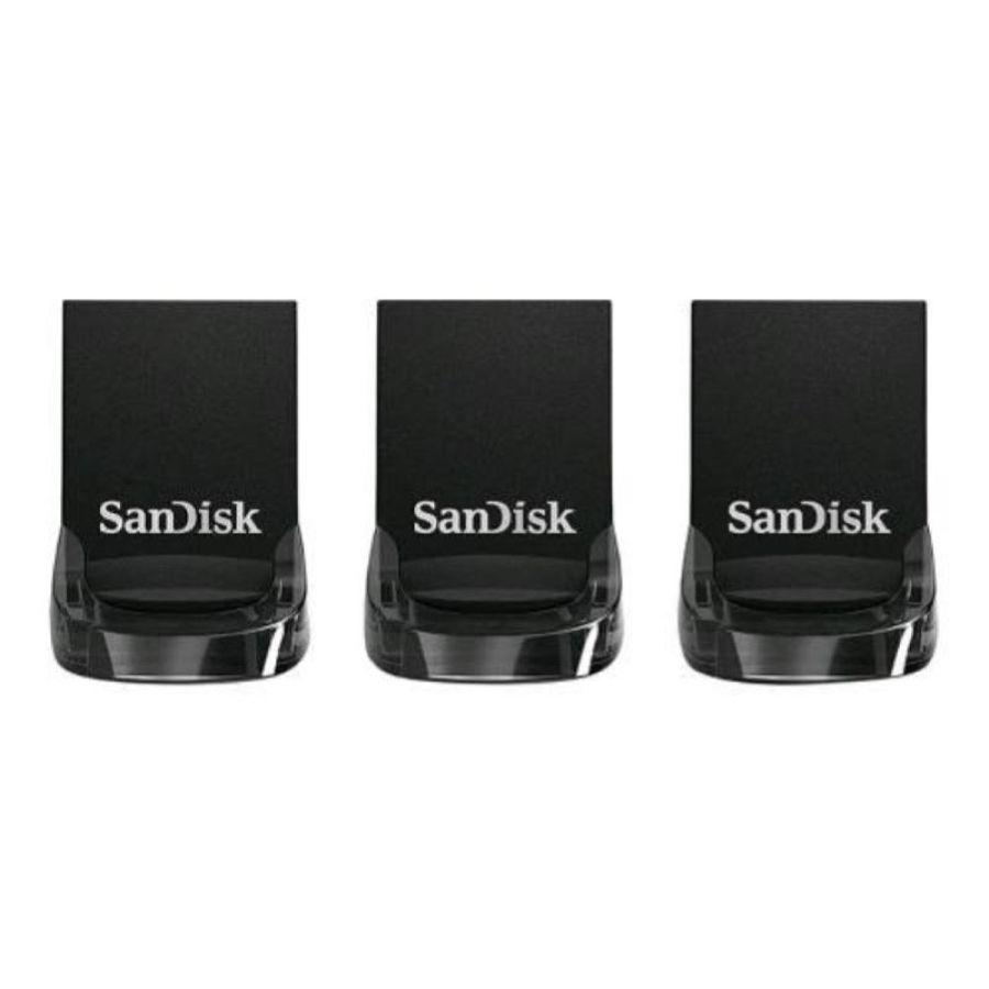 Sandisk ultra fit chiavetta usb 32gb usb 3.1 nero conf 3 pz.