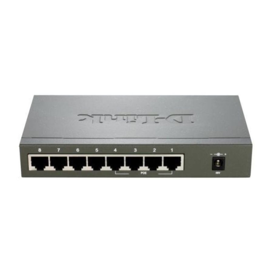 D-link switch 8 porte 10/100 di cui 4 poe desktop