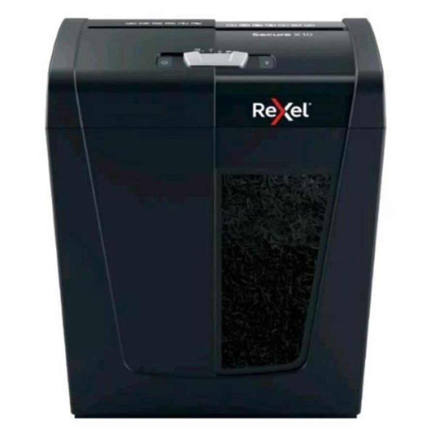 Rexel secure x10 distruggidocumenti a frammento cestino 18 lt capacita` 10 fogli nero