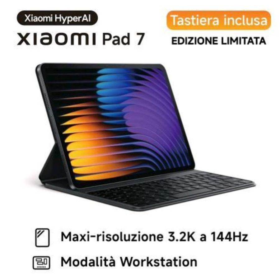 Xiaomi pad 7 11.2 3.2k 144hz octa core 128gb ram 8gb wi-fi gravity grey + tastiera