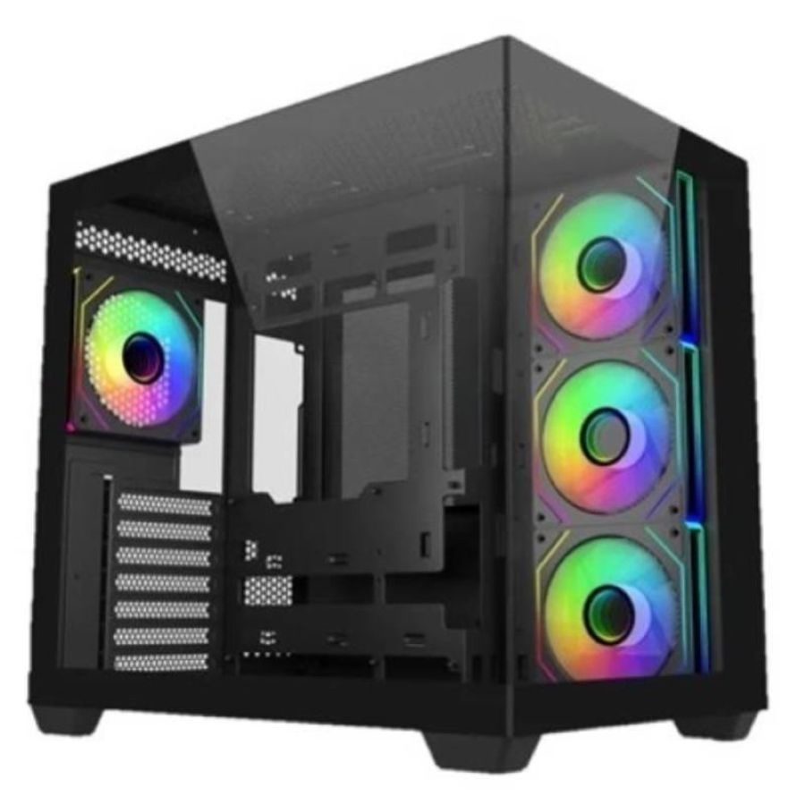 Cooler master case miditower no psu elite 681bk vetro fr sx - atx matx mitx - nero