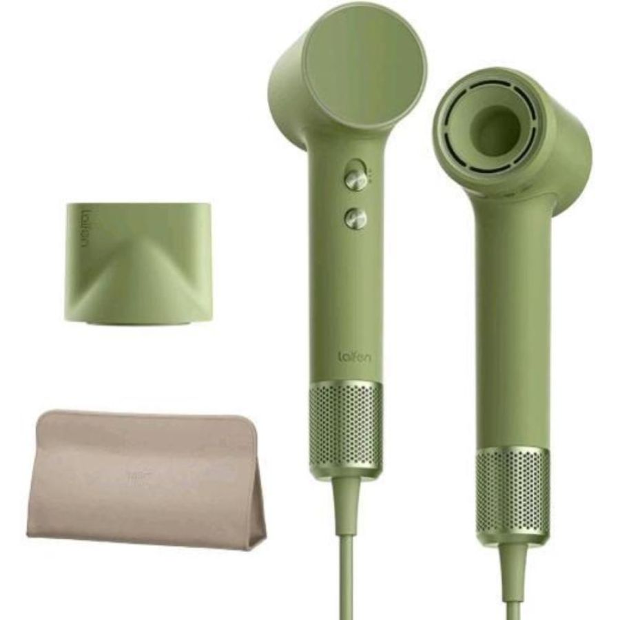 Laifen mini phon asciugacapelli veloce e silenzioso con tecnologia agli ioni jungle green