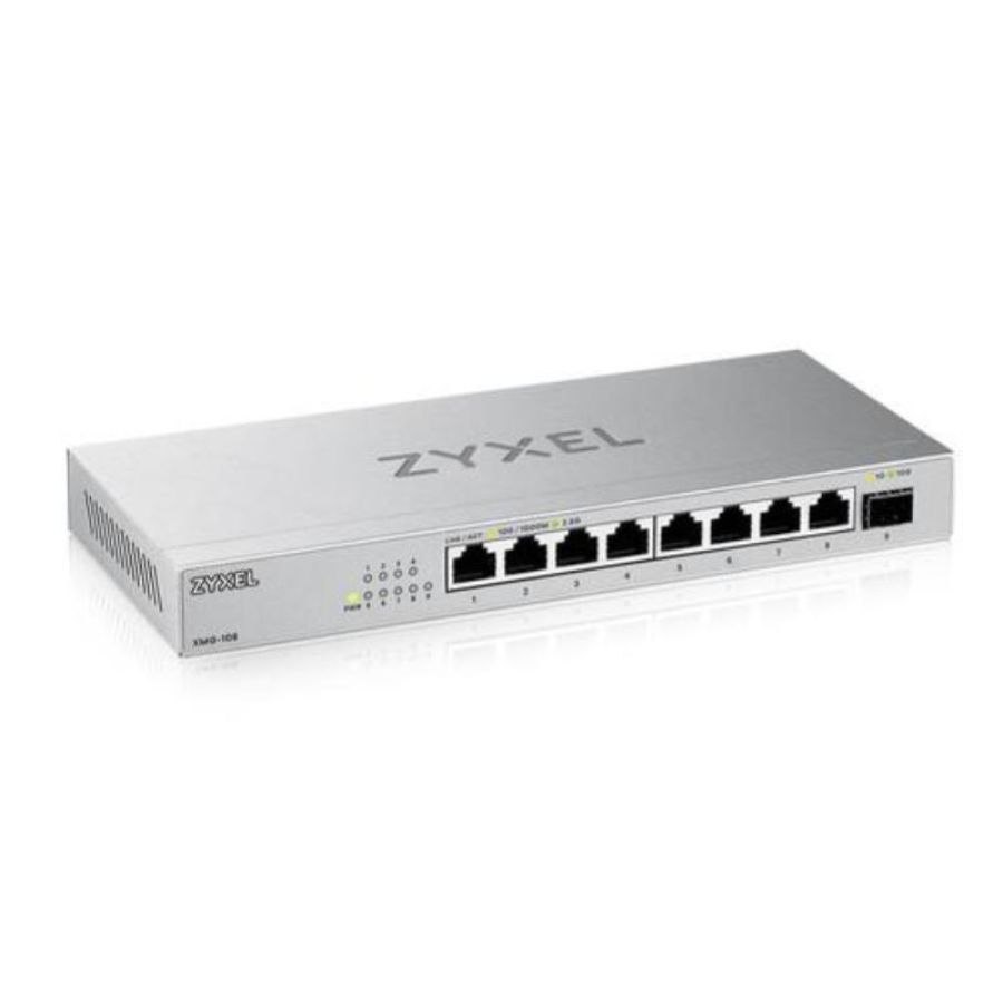 Zyxel switch xmg-108 unmanaged, 8 porte 2.5gbe 1 porta 10gbe sfp+, desktop