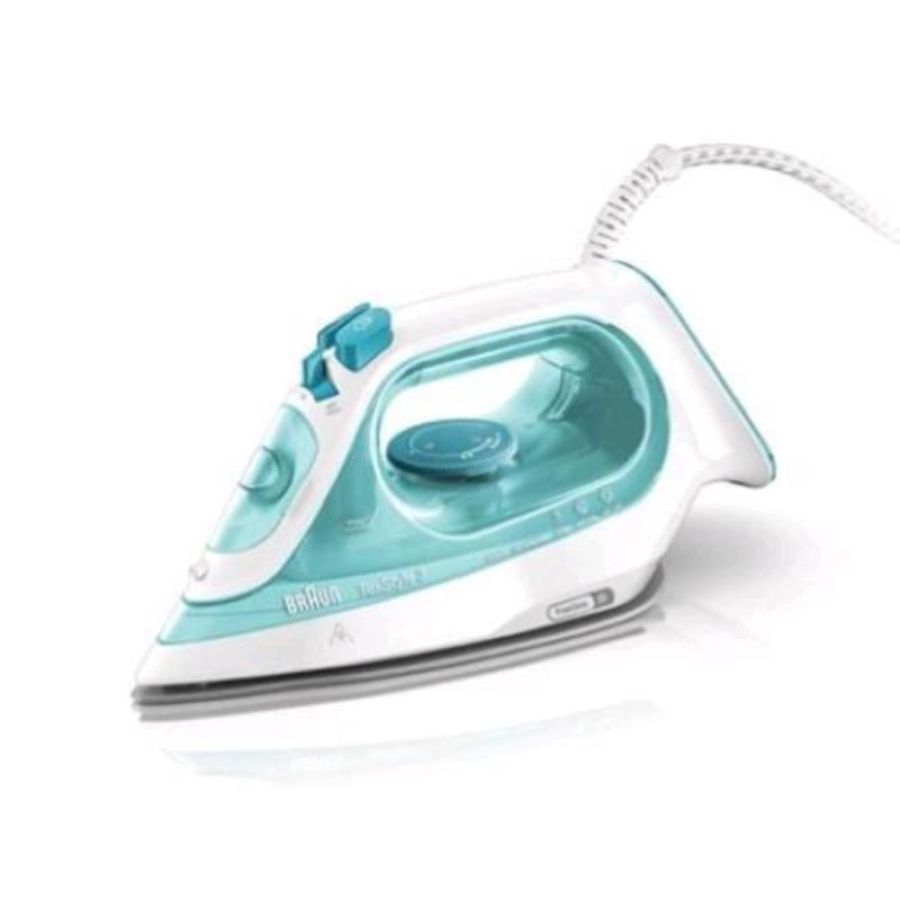 Braun texstyle 3 si3041gr ferro da stiro a vapore 2.350 w piastra in ceramica freeglide 3d vapore 150g/min bianco turchese