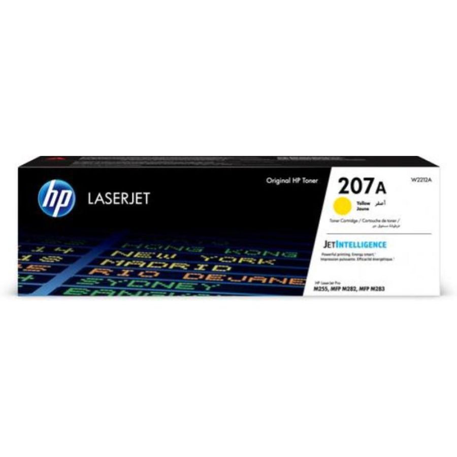 Hp toner 207a, giallo. 1250 pag, per pro m255dw, m282nw, m283fdn, m283fdw