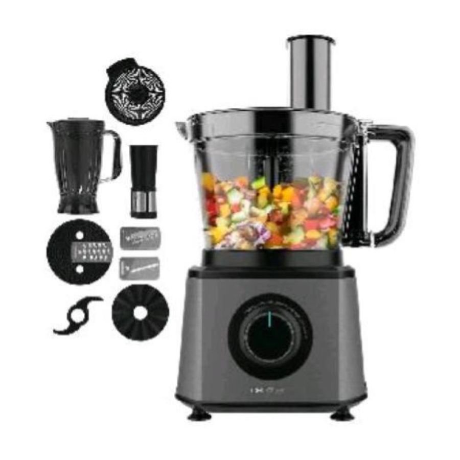 Cecotec paprika frullatore tritatutto elettrico 2000w 2 velocita` 3 dischi da taglio ciotola da 3,5 lt caraffa da 1.8 lt con spremiagrumi nero