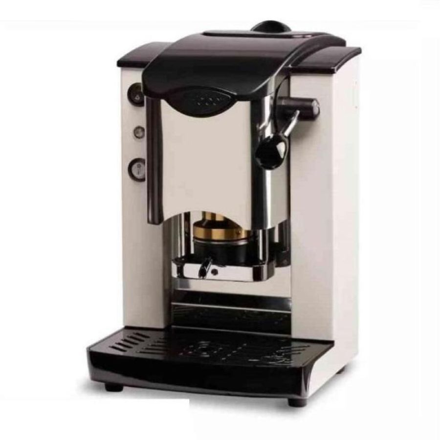 Macchina da caffe` a cialde plast slot inox bianco abs nero (siborbbasott)