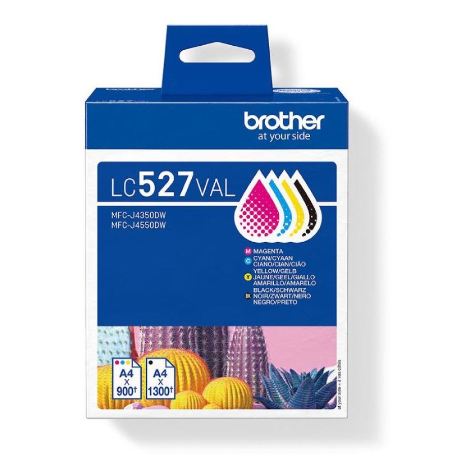Brother lc527val cartuccia d\`inchiostro 4 pz originale nero, ciano, magenta, giallo