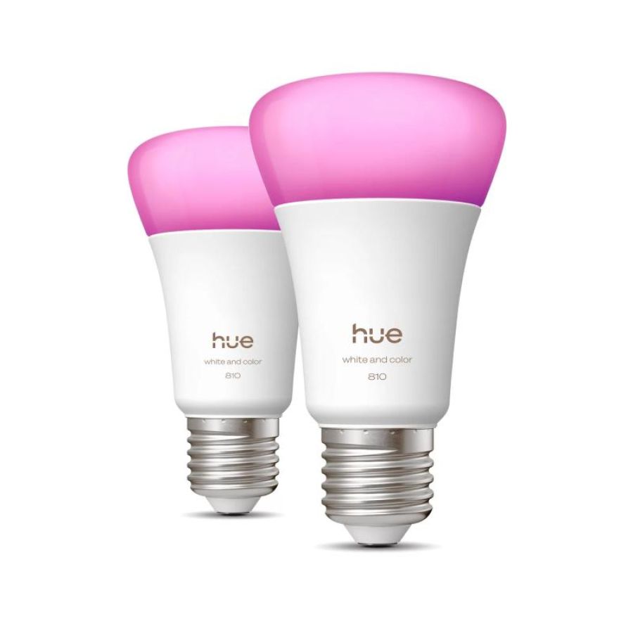 Philips hue white e27 white und color ambiance doppelpack 810lm 60w