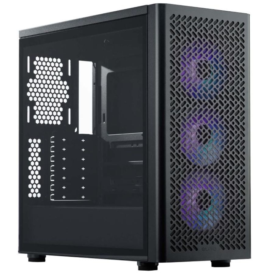 Cooler master case mb atx/micro atx/mini itx, 3 ventole argb, supporto rad 360mm, btf ready, usb-c,