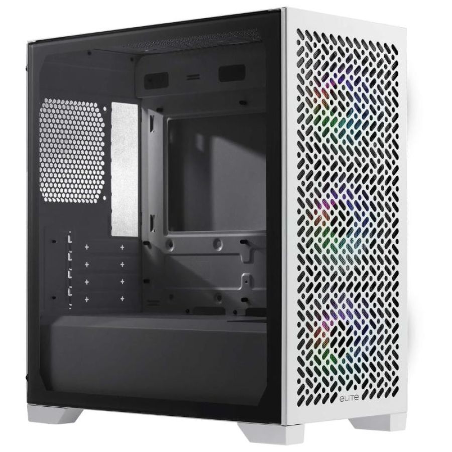 Cooler master case mb atx/micro atx/mini itx, 3 ventole argb, supporto rad 280mm, usb-c, bianco