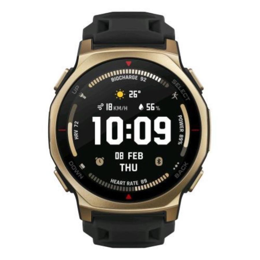 Amazfit t-rex 3 pro 44mm smartwatch 1.32 amoeld wi-fi gps nfc italia black gold